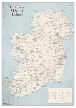 The History Map of Ireland - Poster